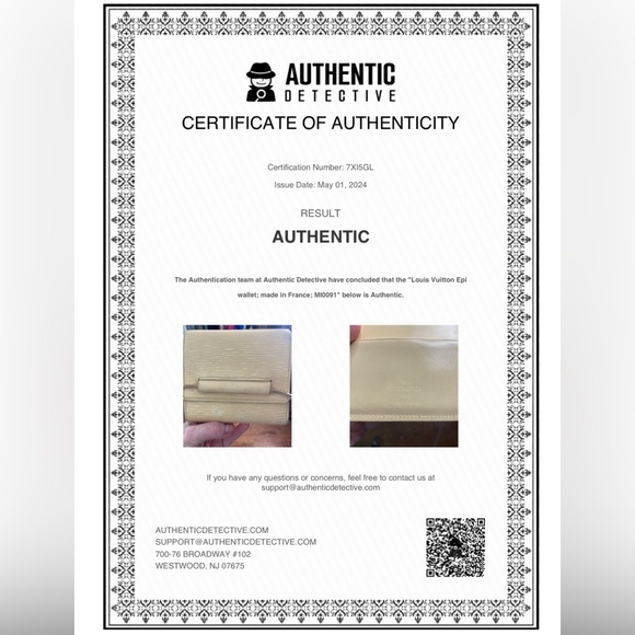 Louis Vuitton Epi Porte feiulle Elastique Trifold Wallet Purse/
6Y0128 - Picture 9 of 11